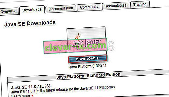 Downloader nyeste JDK