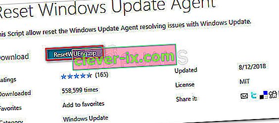 Prenesite agent za ponastavitev sistema Windows Update