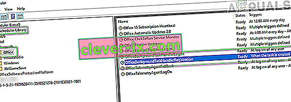 Tâches planifiées Microsoft Office