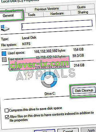 Čiščenje diska v sistemu Windows 10