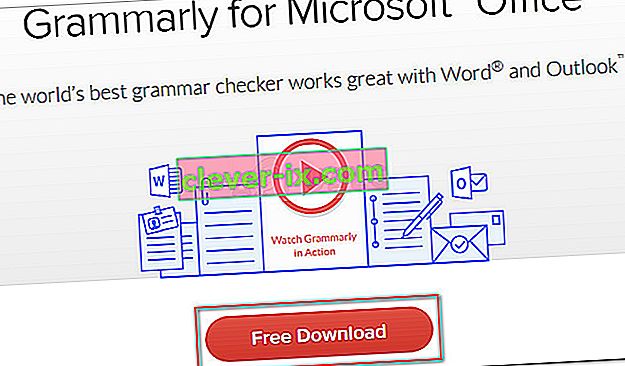 Download dell'estensione Grammarly Office