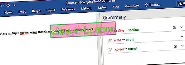 Preverjanje slovničnih napak s programom Grammarly v programu Microsoft Word