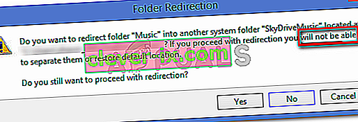 Invite Windows vous avertissant que vous ne pouvez pas restaurer à l'emplacement par défaut