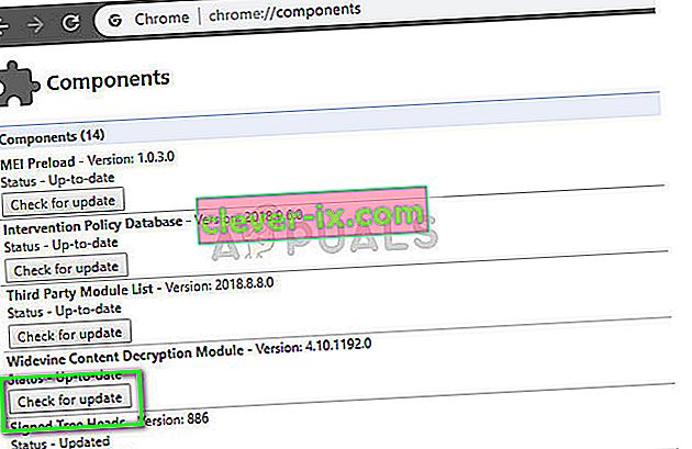 Widevine Content Decryption Module opdateringsmulighed i Google Chrome
