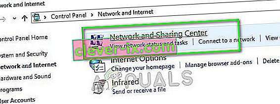 Centrum sítí a sdílení - Ovládací panely