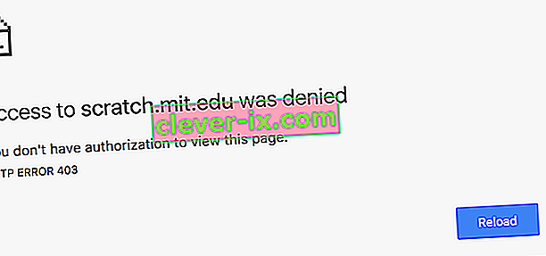 Der Zugriff auf * website * wurde verweigert. Sie haben keine Berechtigung zum Anzeigen dieser Seite. HTTP-Fehler 403