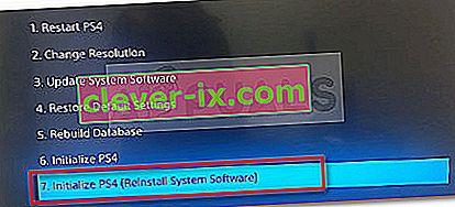 Initialisieren und starten Sie Ps4 neu und installieren Sie das Software-Update neu