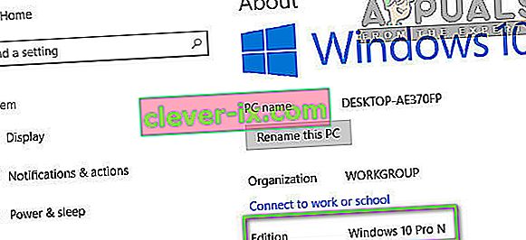 Provjera verzije sustava Windows