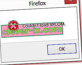 Firefox kunne ikke indlæse XPCOM